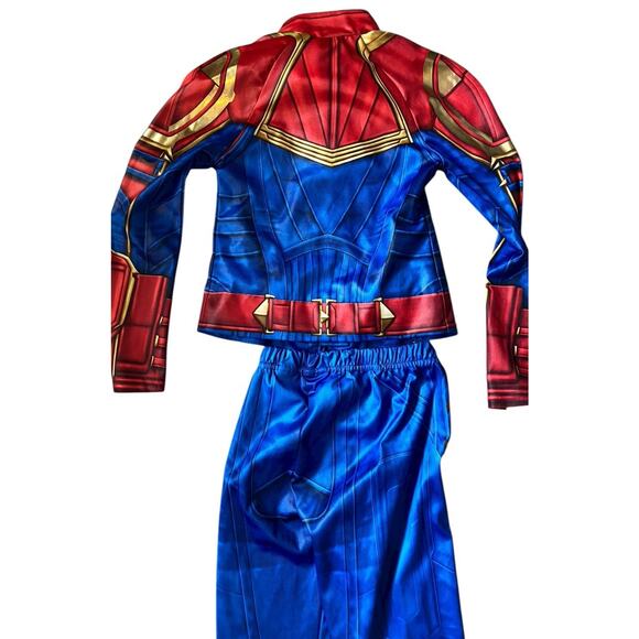 Disney Store Captain Marvel Costume Kids 5 6 Brie Larson Avengers Endgame Outfit - Picture 9 of 11
